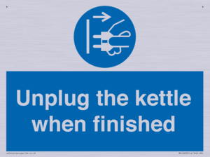 Unplug the kettle when finished